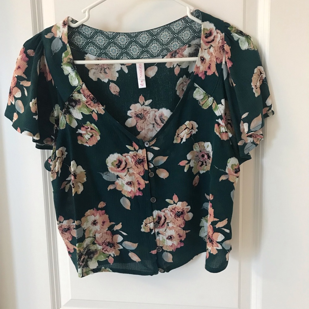 Floral Crop Top - Size medium